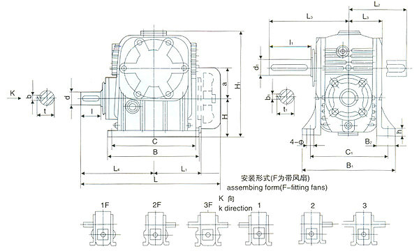 TPA平面包絡(luò)環(huán)面蝸桿減速機(jī)結(jié)構(gòu)圖 TPA平面包絡(luò)環(huán)面蝸桿減速機(jī)結(jié)構(gòu)圖